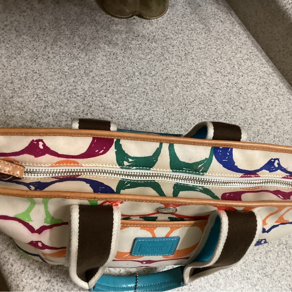 Colorful Coach Women's Tote Bag - Picture 12 of 12